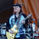 Guitar virtuoso Carlos Santana performs at the 50th Anniversary of the New Orleans Jazz and Heritage Festival on Friday^ April 26^ 2019.