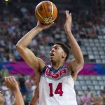 Anthony Davis of USA Team (14) at FIBA World Cup basketball match between USA and Mexico^ final score 86-63^ on September 6^ 2014^ in Barcelona^ Spain.