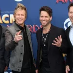 Barry Knox^ Josh McSwain^ Matt Thomas^ Scott Thomas^ Parmalee at the Academy of Country Music Awards 2018 at MGM Grand Garden Arena on April 15^ 2018 in Las Vegas^ NV