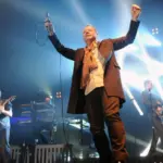 Singer James Kerr of Simple Minds during performance in Prague^ Czech republic^ February 28^ 2014