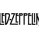 Musical groups logos. Led Zeppelin. Isolated music brand logo icons. Editorial music groups. Vector icons