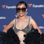 Doja Cat arrives for Michael Rubin's 2022 Fanatics Super Bowl Party on February 12^ 2022 in Culver City^ CA