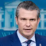 Secretary of Defense Pete Hegseth speaks at a White House press briefing after a Black Hawk helicopter collided with American Airlines flight 5342 by DCA airport. WASHINGTON DC – Jan 30 2025