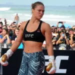 Ronda Rousey open workout in the UFC^ at Barra Tijuca beach in the west of the city of Rio de Janeiro. Rio de Janeiro^ Brazil^ July 29^ 2015