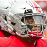 Justin Fields #1 - NCAA Division 1 Football University of Maryland Terrapins Vs. Ohio State Buckeyes on November 11th 2019 at Ohio State Stadium in Columbus^ Ohio USA