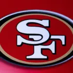 NFL's San Francisco 49ers LOGO on red background