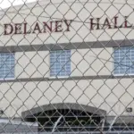 Delaney Hall is a secure detention facility near Newark Airport used by the U.S. Department of Homeland Security to hold illegal aliens awaiting deportation hearings. Newark^ NJ^ USA - Oct. 23^ 2025