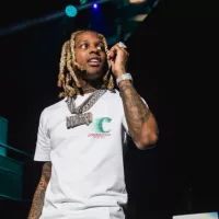 Lil Durk on the Voice Of The Hero tour at DTE Music Theater. Clarkston^ Michigan - October 1 2021