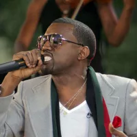 Kanye West on stage for ABC Good Morning America Summer Concert^ Lincoln Center^ New York^ NY^ September 02^ 2005