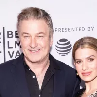 Alec Baldwin and wife Hilaria attend premiere of "Framing John DeLorean" during 2019 Tribeca Film Festival at SVA Theater^ Manhattan New York^ NY^ USA - April 30^ 2019