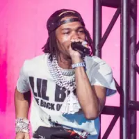 Lil Baby on the Voice Of The Hero tour at DTE Music Theater Clarkston^ Michigan - October 1 2021