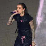 Puerto Rican singer and songwriter Young Miko during her concert at the Movistar Arena on May 18^ 2025^ in Madrid^ Spain