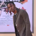 LOS ANGELES - JUL 22: Travis Scott arrives for the 'Once Upon A Time In Hollywood' Los Angeles Premiere on July 22^ 2019 in Hollywood^ CA