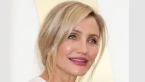 Cameron Diaz at the Apple TV Press Day at the Barker Hanger on February 3^ 2026 in Santa Monica^ CA