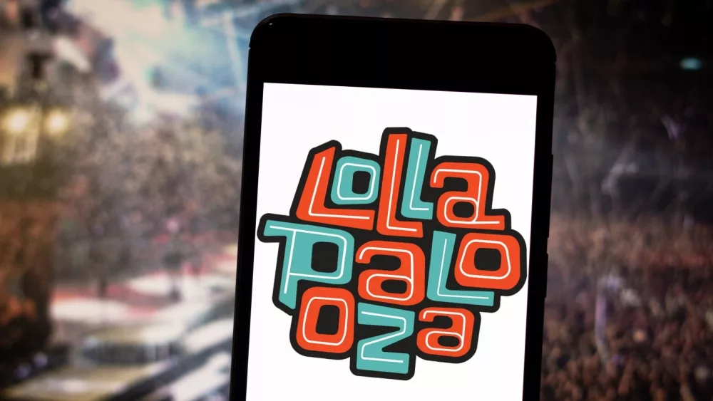 Lollapalooza Music Festival logo on the mobile device. March 26^ 2019^ Brazil