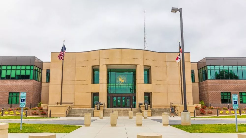 The Catawba County Justice Center and courthouse. NEWTON^ NC^ USA--5/22/19