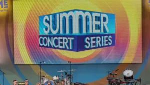 On stage at ABC Good Morning America summer concert at Central Park New York^ NY - July 15^ 2022