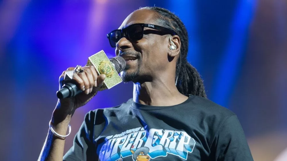 Snoop Dogg performs during The High Road tour in California. Concord^ CA/USA - 8/28/16