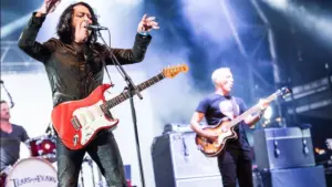Tears for Fears perform at Camp Bestival^ Lulworth Castle^ Dorset UK on 31 July 2016. Pictured: Roland Orzabal and Curt Smith