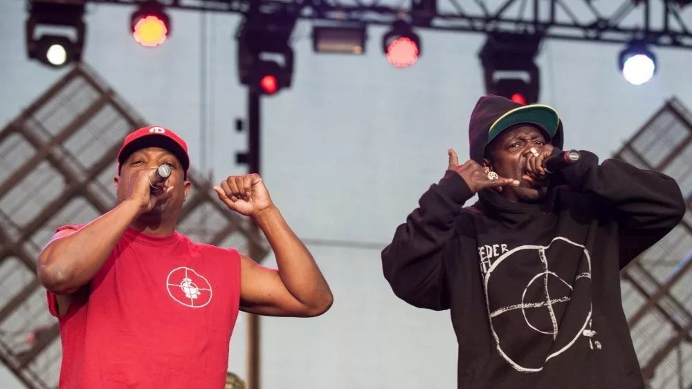 Chuck D and Flavor Flav of Public Enemy (hip hop group) performing on Belgrade Calling festival on June 27th 2012^ in Belgrade^ Serbia