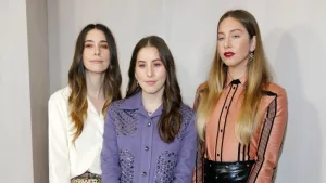 Este Haim^ Danielle Haim and Alana Haim of HAIM at the Hammer Museum Gala In The Garden held at the Hammer Museum in Westwood^ USA on October 14^ 2017.