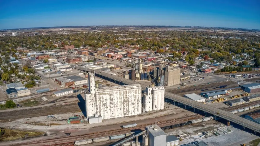 Aerial View of the Omaha Suburb of Fremont^ Nebraska