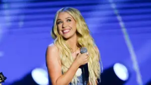 Megan Moroney performs in Hollywood^ Florida on November 14^ 2024.