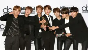 LAS VEGAS - MAY 21: BTS at the 2017 Billboard Awards Press Room at the T-Mobile Arena on May 21^ 2017 in Las Vegas^ NV