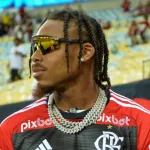 Minnesota Vikings WR Justin Jefferson at match between Flamengo (BRA) vs Alcas (ECU) by Libertadores Cup in Maracana^ Rio^ Brazil - june 28^ 2023.