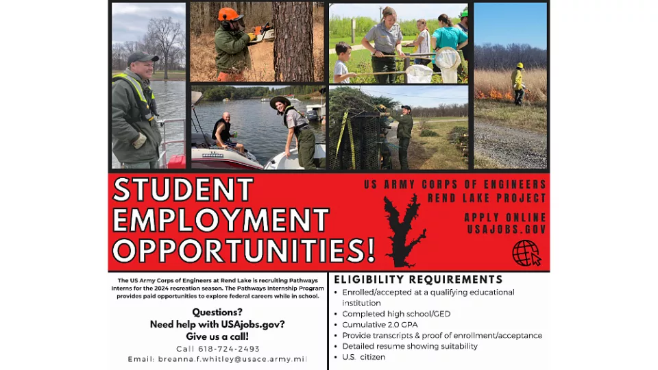 Student Internship Opportunities at Rend Lake for Summer 2024 Q106.3
