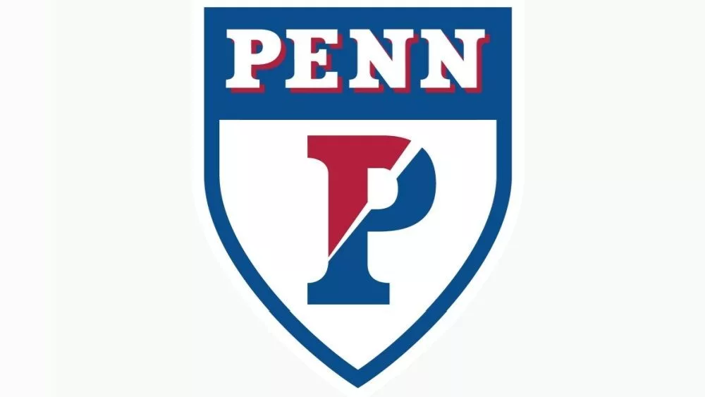 Penn Athletics^ Popular editorial vector logo is printed on white paper.