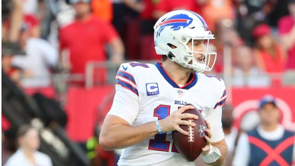 Buffalo Bills QB Josh Allen during an NFL game at Raymond James Stadium. Dec 12^ 2021; Tampa^ FL USA