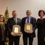 Pictured (L-R): RLC President Lori Ragland, Dr. J. Ryan Willis, Dr. Jerrold C. Willis, and RLCF Director Amy Newell. (Photo credit: RLC)