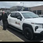 Pictured is Bret Childers, Codes Administrator and Steve Frattini, Mayor (Photo credit: Ameren Illinois)
