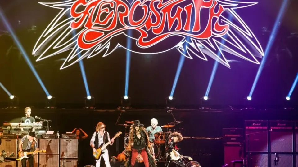 American rock band Aerosmith performs at Olimpiysky on May 24^ 2014 in Moscow MOSCOW^ RUSSIA - MAY 24^ 2014