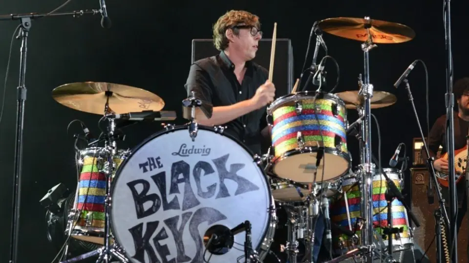 The Black Keys^ with drummer Patrick Carney^ performs on stage at the 2015 Mountain Jam Music Festival. Hunter^ New York - June 6^ 2015