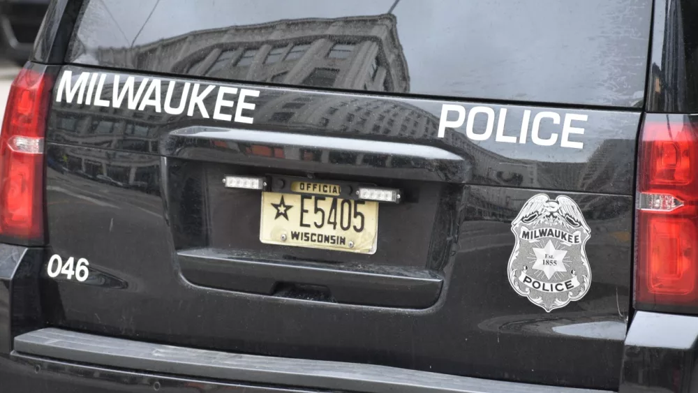 Milwaukee^ WI^ USA - June 11^ 2023: Milwaukee Police emergency patrol vehicle