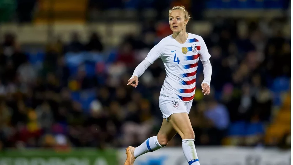 Becky Sauerbrunn of USA during match between Spain and USA at Rico Perez Stadium in Alicante^ Spain on January 22 2019.