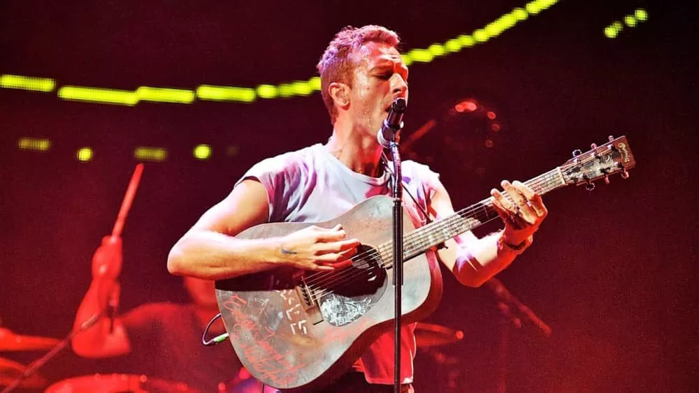 Chris Martin and Coldplay perform at the inaugural iHeartRadio Music Festival at the MGM Grand Garden Arena. Las Vegas^ NV^ USA: September 23^ 2011