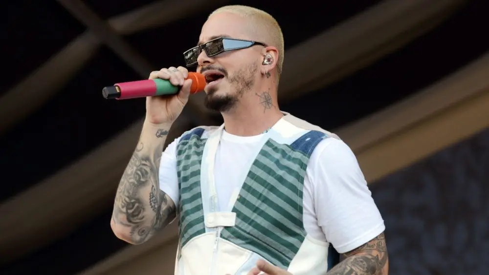 J Balvin performs at the 50th Anniversary of the New Orleans Jazz and Heritage Festival. New Orleans^ Louisiana - April 28^ 2019