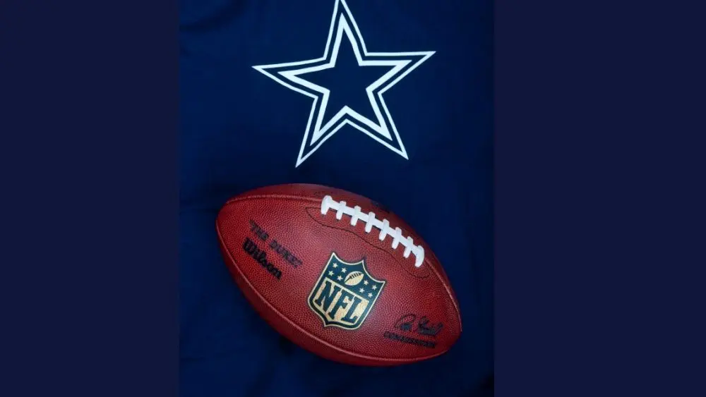 NFL Dallas Cowboys club equipment with NFL official ball^ product shot