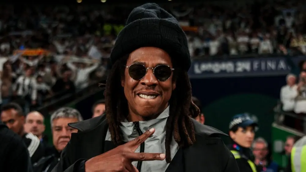 Jay-Z during the UEFA Champions League 2023-24 Final football match between Borussia Dortmund and Real Madrid at the Wembley Stadium London^ UK 1st June 2024
