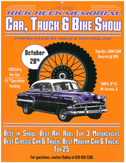 Rick Heck Memorial Car Tuck And Bike Show Wmix 6248