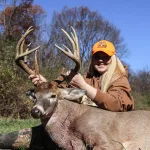 Karley Sullivan: I harvested this buck my first hunt with a firearm, my second buck ever harvested. My husband and I have watched this deer for several years and he made a huge jump in size since last year. Beyond blessed to get this deer of a lifetime yesterday!