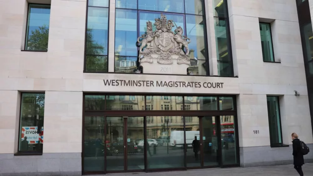 London^ England^ May 7th 2019: Westminster Magistrates Court in London