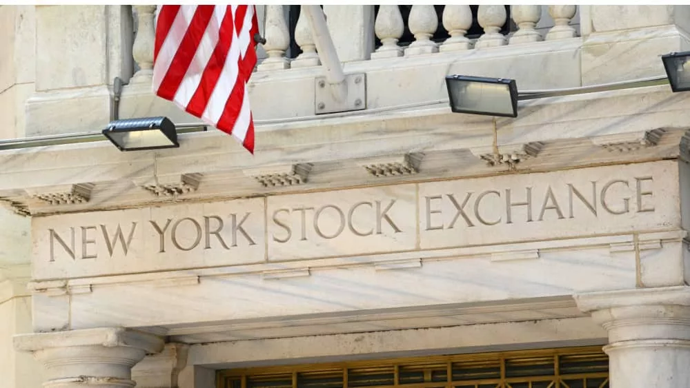 The New York Stock Exchange located in downtown Manhattan.