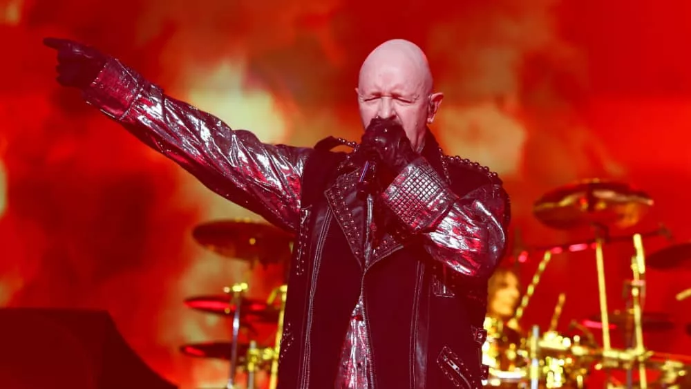 Rob Halford of Judas Priest performs in concert at NYCB Live Nassau Coliseum on March 17^ 2018 in Uniondale^ New York.