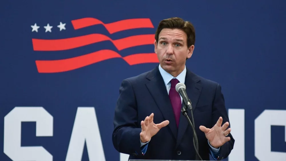 Florida Gov. Ron DeSantis delivers his economic policy speech. Rochester^ N.H.USA - July 31^ 2023