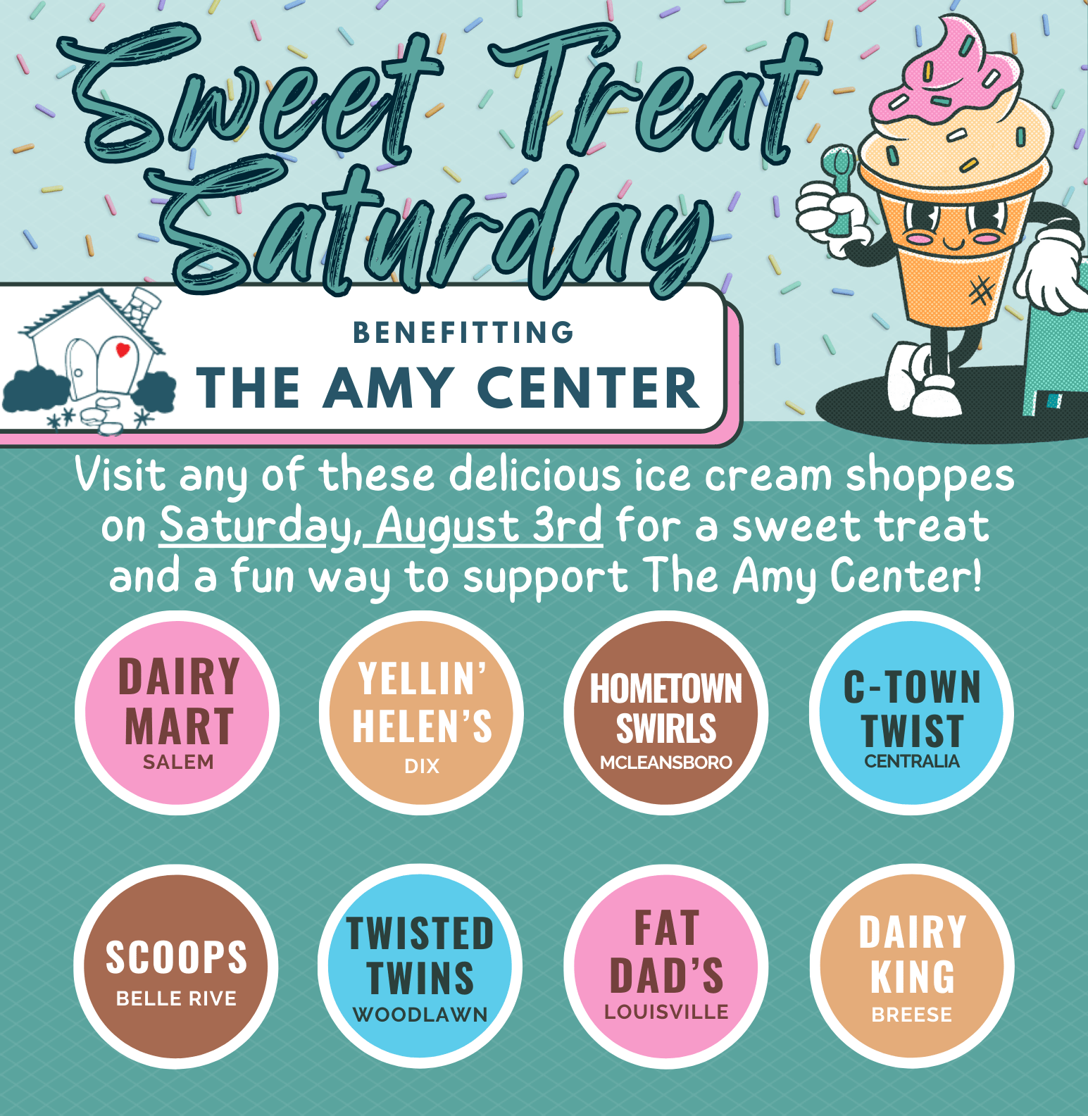 Sweet Treat Saturday Benefitting The Amy Center