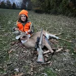 Brynlee Brewer: Brynlee just started hunting three years ago. Last year she got a doe but this year had her heart set on getting a buck! After a rough morning hunt, and not pulling the trigger on another 8 pointer, she got it done that night on this one! Being a kidney cancer survivor, this girl doesn’t back down! We are so proud of her! :)